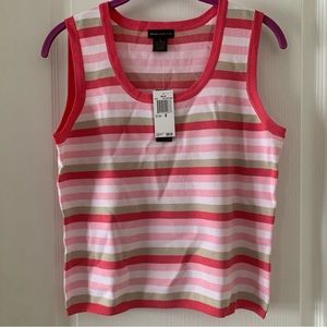 New Grace Dane Lewis striped knit tank top